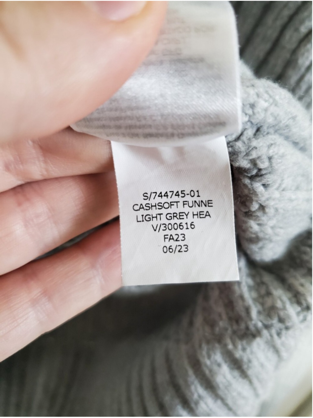 GAP Cashsoft Funnel Neck Oversized Sweater Grey Small Ribbed Knit Minimalist - Picture 12 of 13